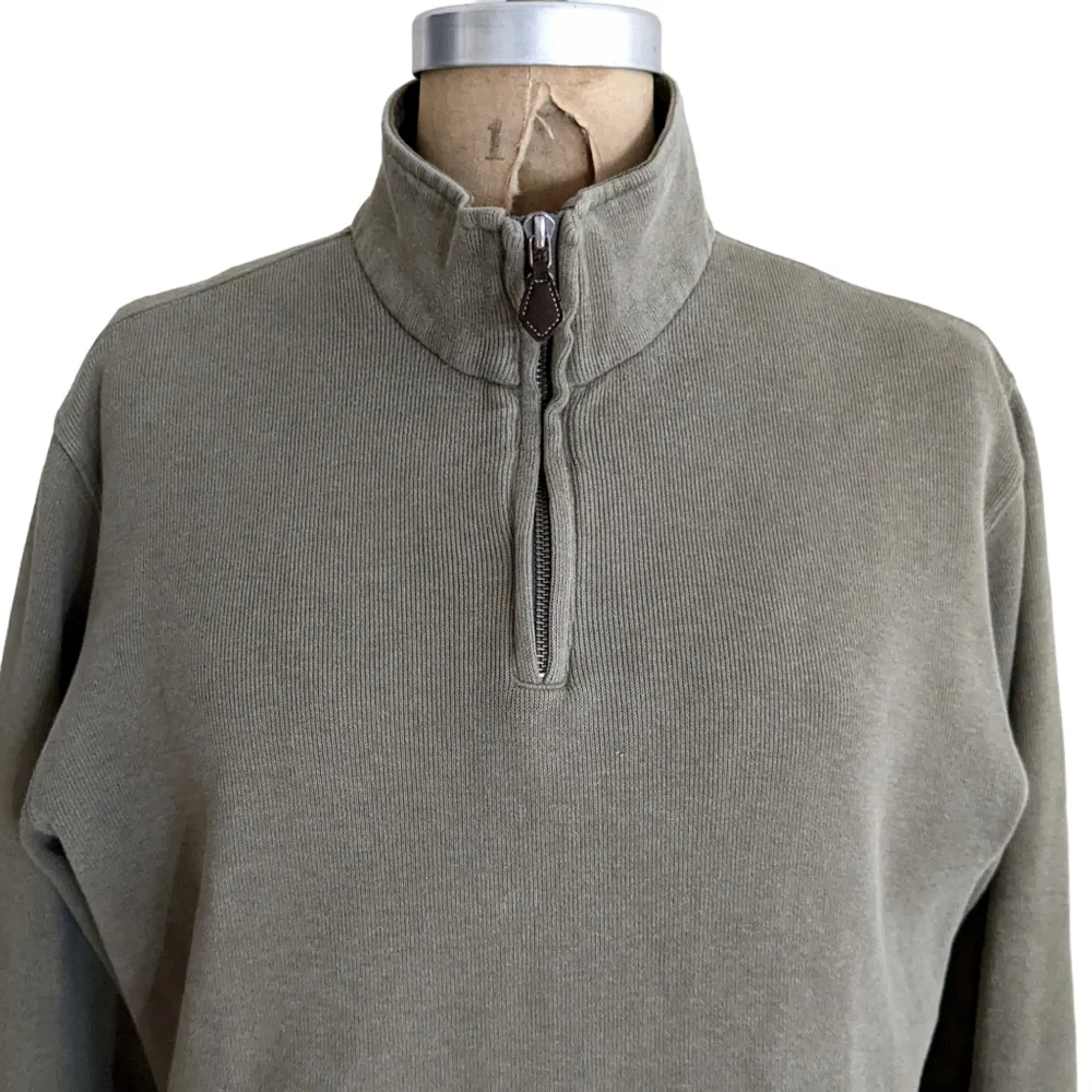 Lands End Men's Quarter Zip Pullover Size Medium